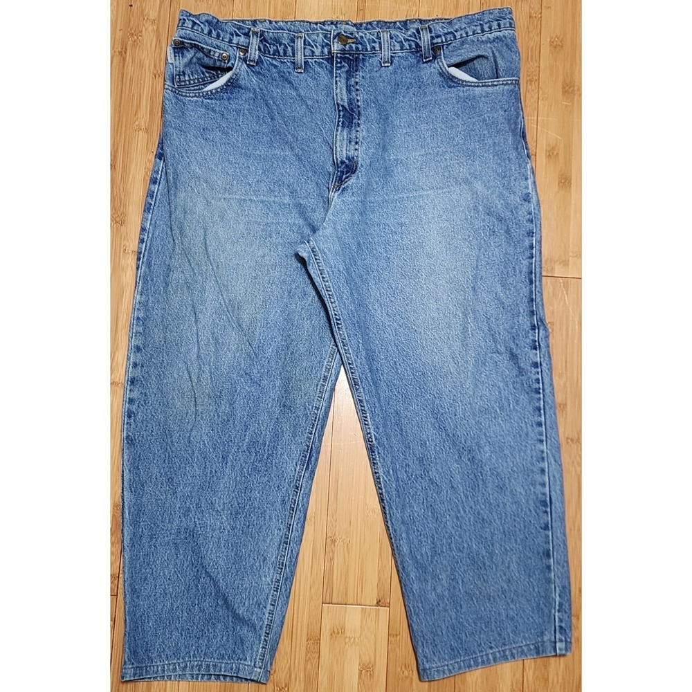 Vintage Carhartt B17 Jeans Mens 42x25 Blue Denim Made USA UFCW Union Baggy Work